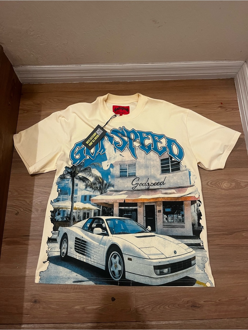 Godspeed Cream Graphic Short Sleeve Tee